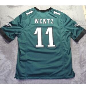 Nike On Field‎ Philadelphia Eagles Carson Wentz #11 Green NFL Football Jersey XL